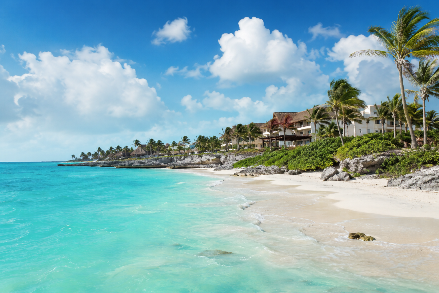 Riviera Maya beach in Mexico